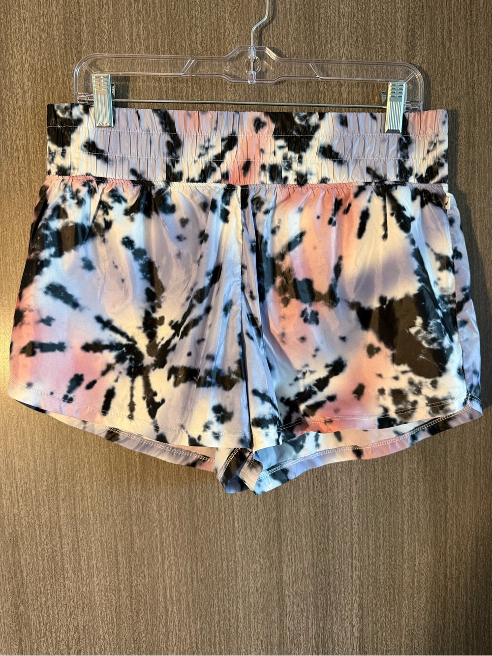 Jessica Simpson Pink, Black & White Tie-Dye Athletic Shorts
